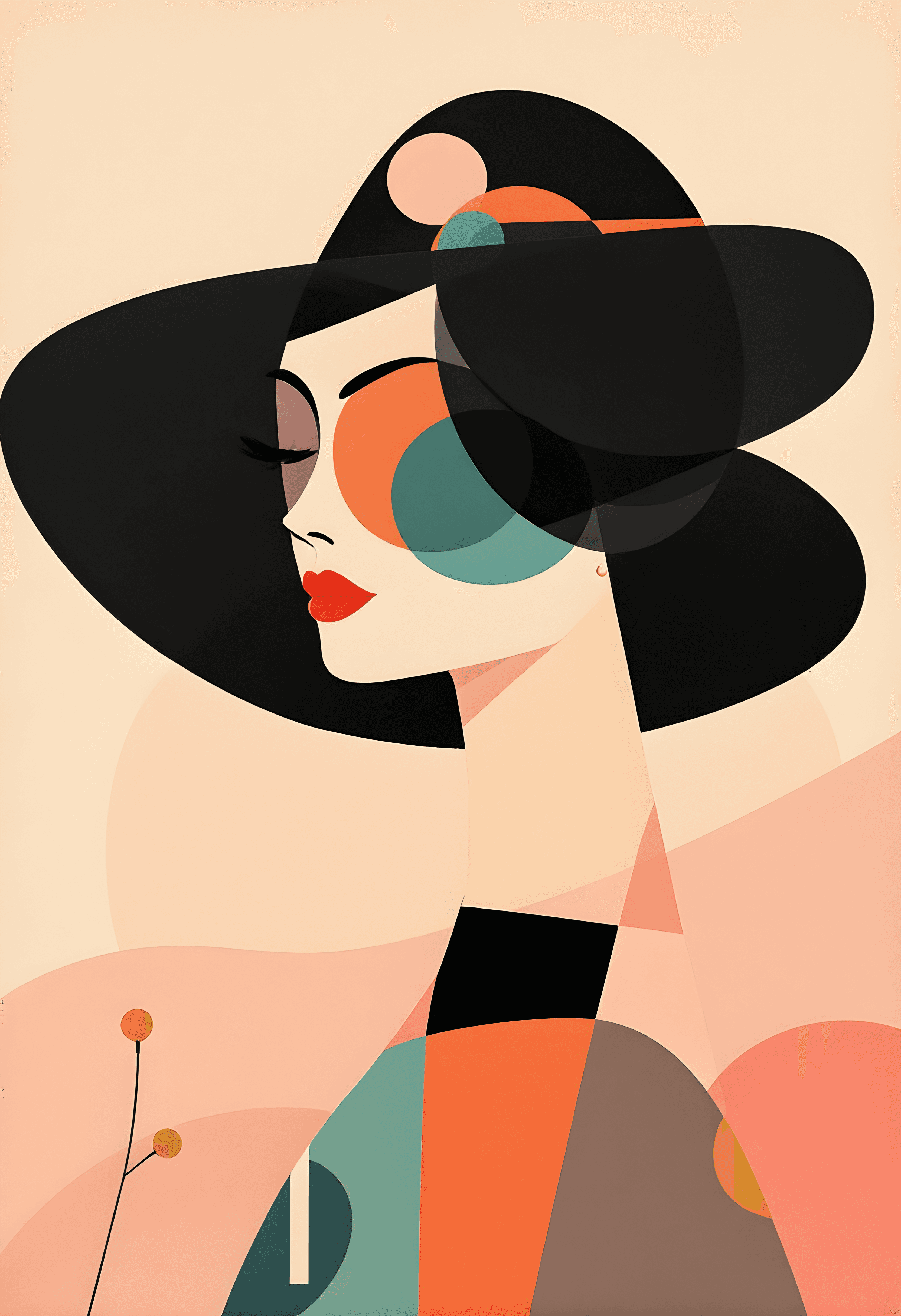 Vintage Italian department store poster by Lora La