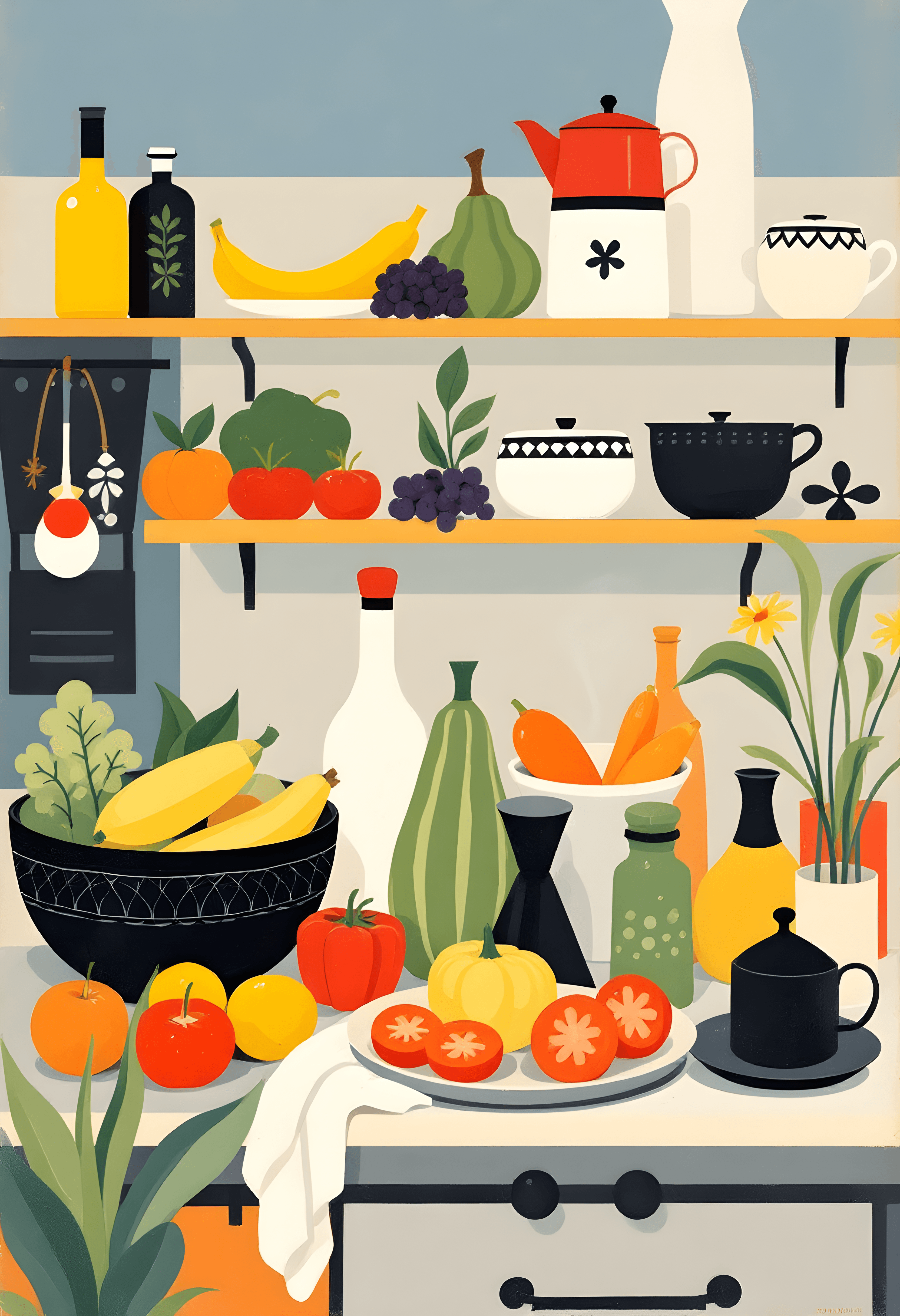 Vintage Italian kitchen scene #5