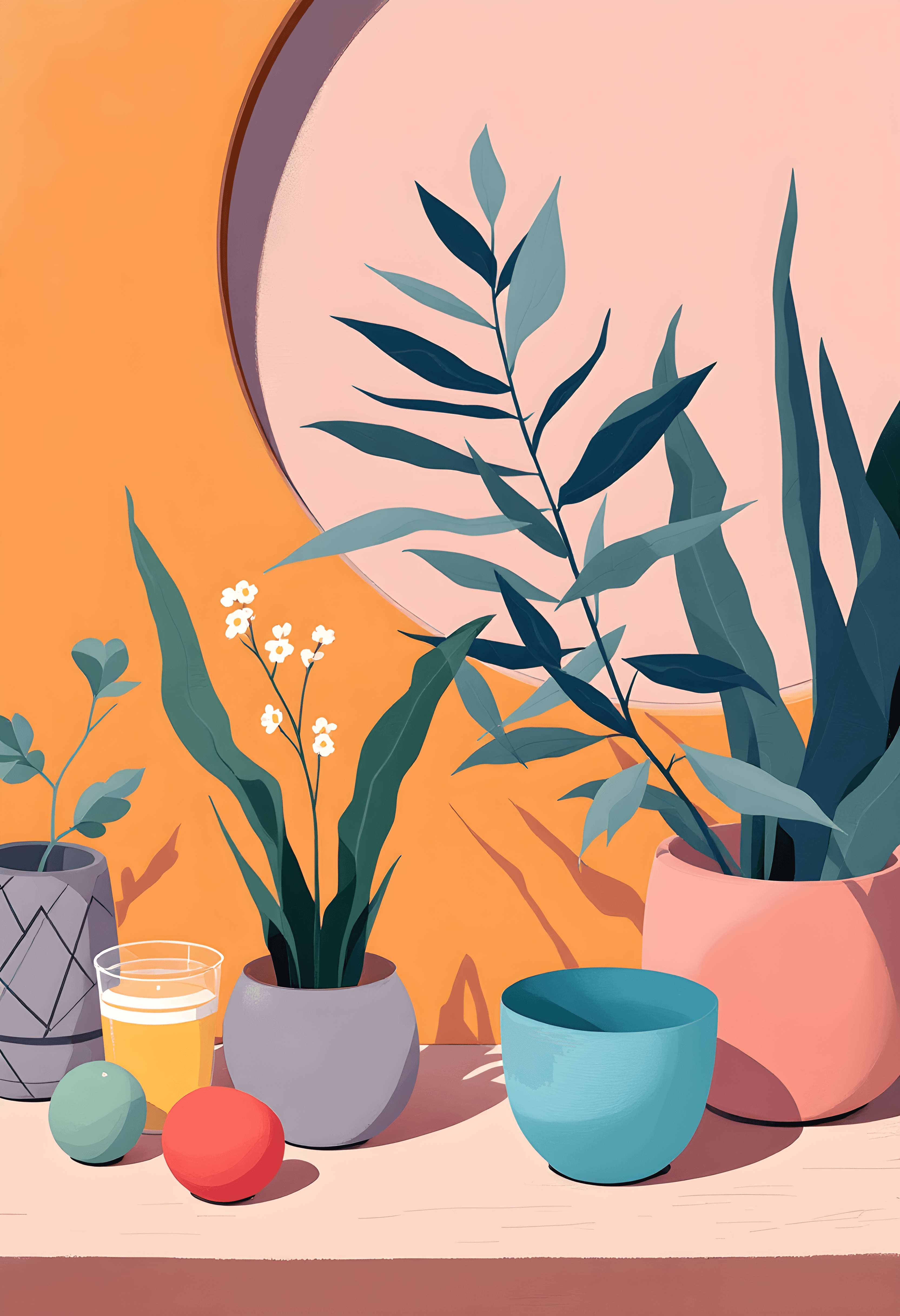 in the style of contemporary gouache illustration,